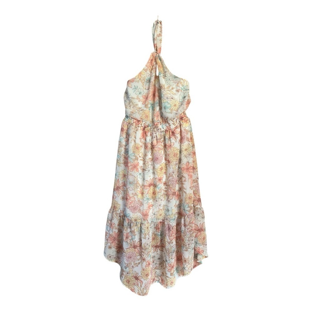Maurices Floral Halter Midi Dress, Large - Picture 3 of 6